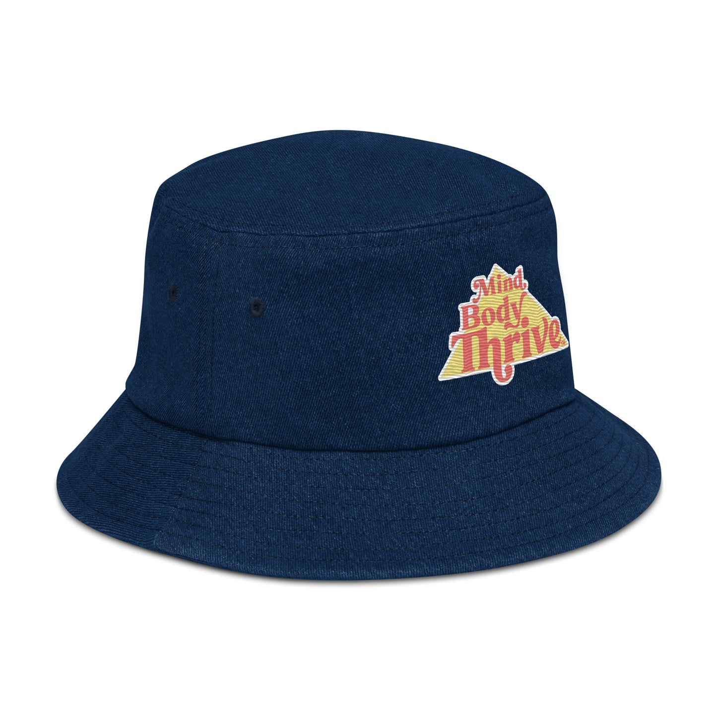 Logo Cotton Denim Bucket Hat