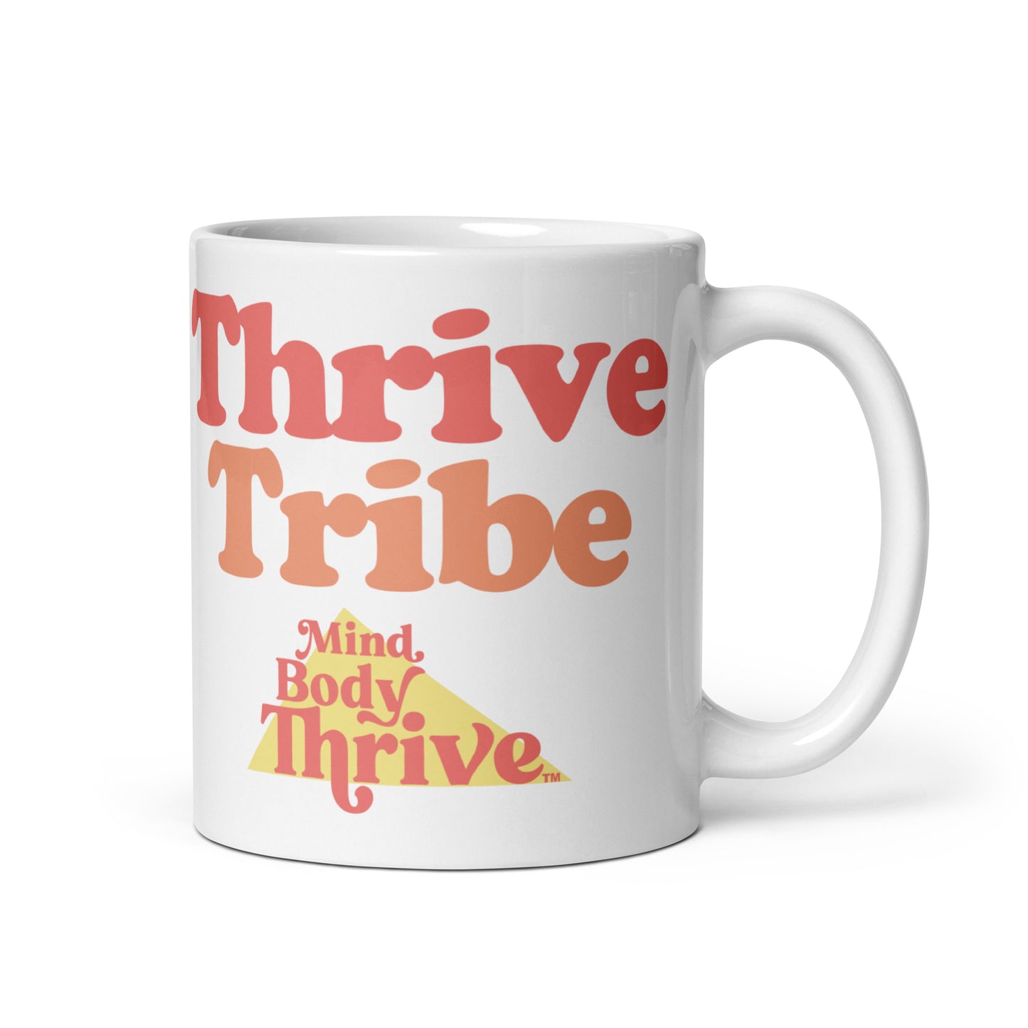 Thrive Tribe White glossy mug